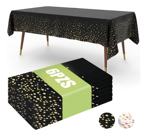 6pzs Mantel Rectangular Desechables Para Fiestas Anti-agua