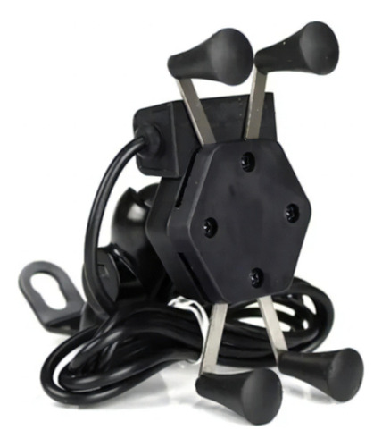 Suporte Moto Celular Aranha Universal Carregador Usb Fixa. Ltomex C-020