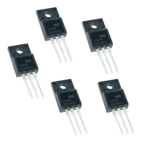 Fqpf20n60 Fqpf 20n60 Mosfet Fqpf20n60c 20n60c - 5 Unidades