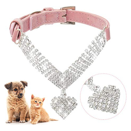 Collar Diamantes De Imitación Perros Y Collares Gatos,...