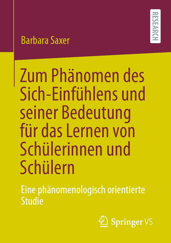 Libro: Zum Phänomen Des Sich-einfühlens Und Seiner Bedeutung