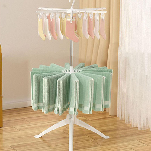 Tendedero De Ropa Portátil 75cmx70cmx130cm Capas Dobles