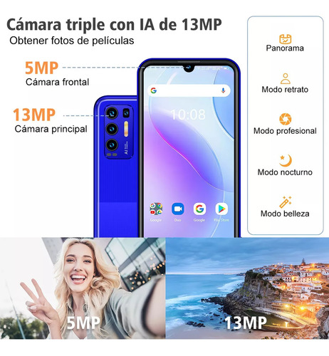 Twl F2x Teléfonos Celular Dual Sim 6.26 Hd 2+16gb Soporte Expansión 128 Gb Smartphone Con Reconocimiento Facial Doble Cámara
