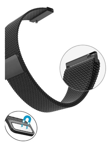 Pulsera magnética compatible con relojes inteligentes Colmi P45 Colmi V69, color negro