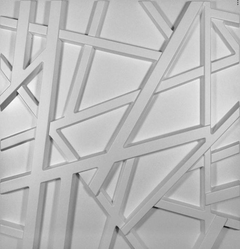 Panel Decorativo 3d Pvc Lineas Matrix Blanco Decoform 3m2