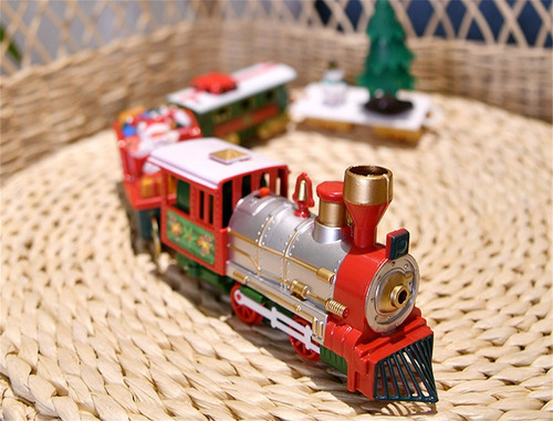 Imagen 6 de 10 de Set De Juguetes Navideños Con Diseño De Tren Eléctrico Led