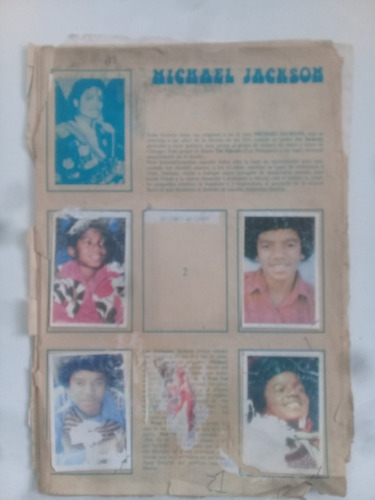 Album Michael Jackson- Reciclar- Faltan 7 Laminas -1984