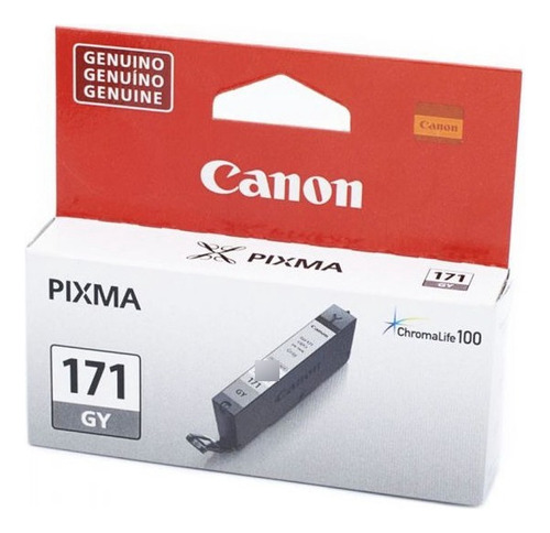 Cartucho De Tinta Canon Cli-171 Gy Gris Para Pixma Mg6810