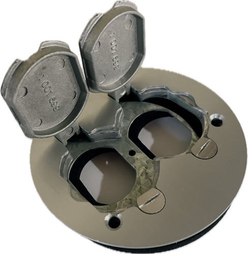 Placa De Aluminio Duplex En Piso Wiremold 895tal