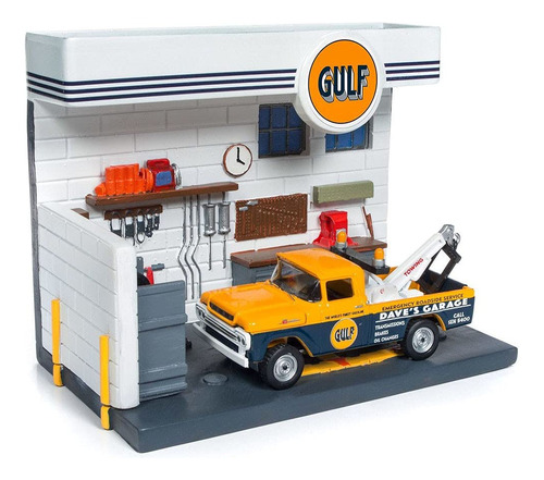 Diorama Camion Remolque Estacion Servicio Golfo 1 64
