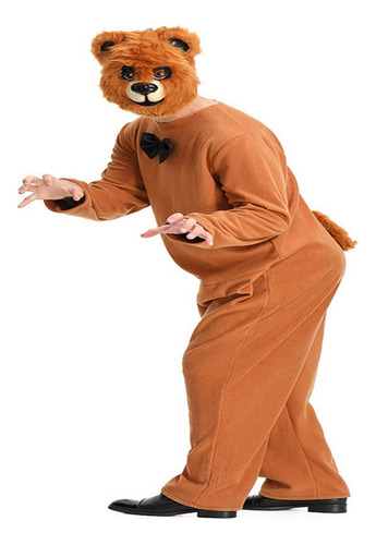 Fwefww Halloween Sr. Smiley Bear Cos Ropa Animal Oso Marrón