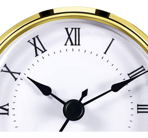 Inserto De Reloj De 3-1/8 Pulgadas Romano Con Borde Dorado