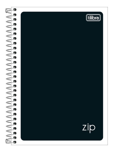 Caderno Espiral Capa Flexível Univ.zip Preto 1m. 80 Fls