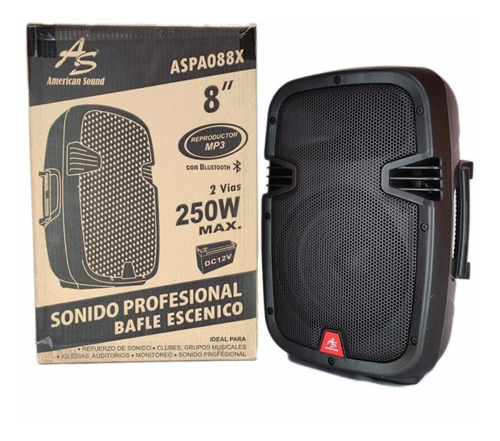 Cabina De Sonido Recargable American Sound 8 Pulgadas Blueto