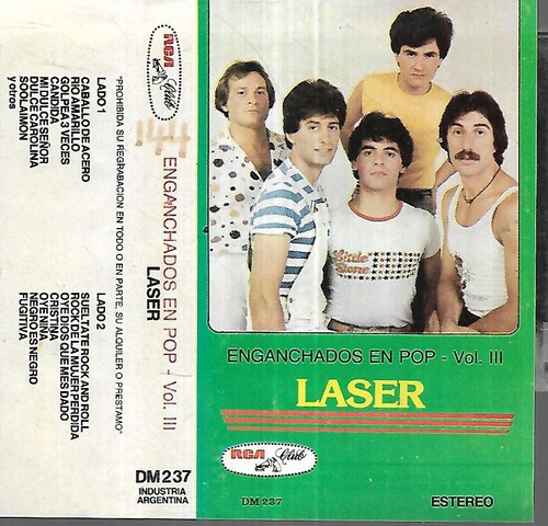 Laser Album Enganchados En Pop Vol Iii Sello Rca Cassette