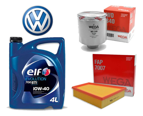 Kit Filtros Vw Suran Gol Trend Voyage + Aceite Elf 10w40 4l