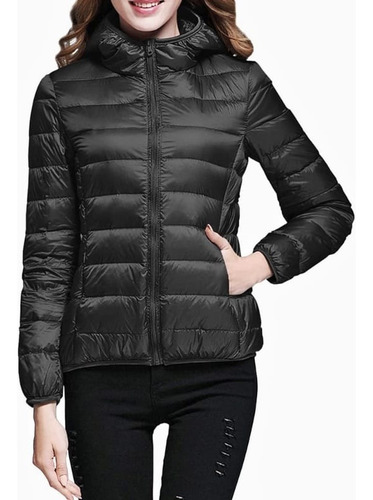 Campera Puffer De Dama Mujer Con Abrigo Importada Inflable