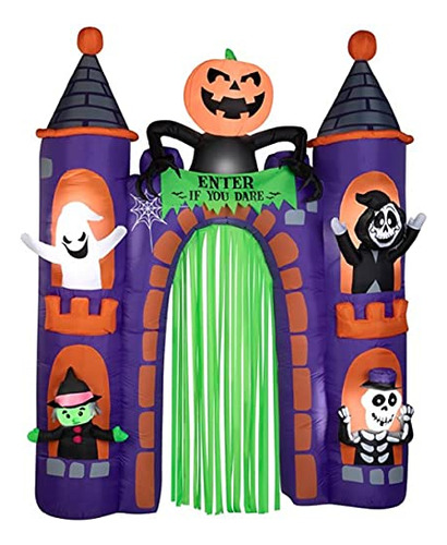 Monster Archway Halloween Inflatable By Gemmy, Multi