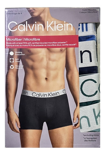 Boxer Calvin Klein 4 Pack Calzones Trunk De Microfibra