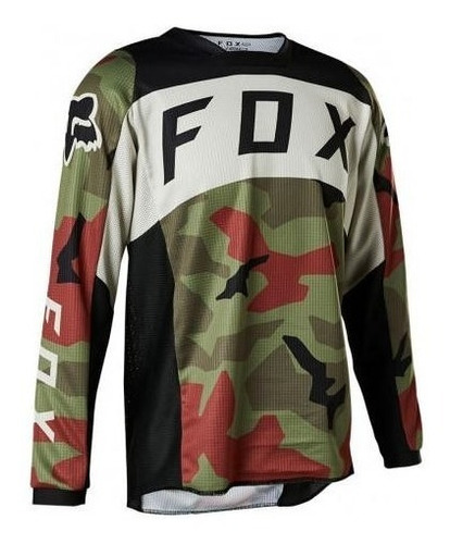 Jersey Fox 180 Bnkr Verde Camo Mx/mtb