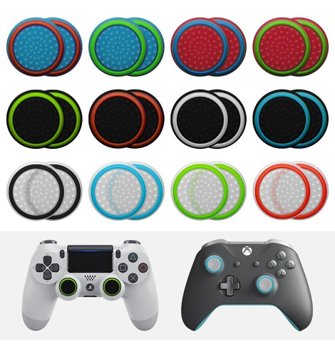 2 Gomas Joystick (1par) Thumb Silicon Ps4 Xbox Fosforescente