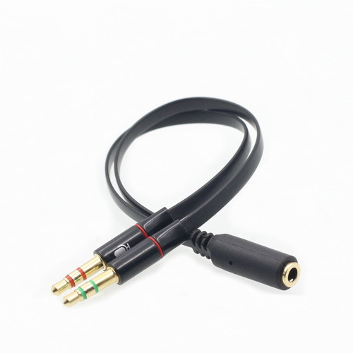 Cable Adaptador Divisor Audio 2 Plug A 1 Jack 3.5 Mm Combo