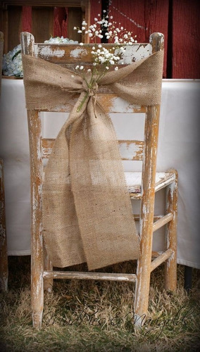 Imagen 2 de 4 de Cinta De Arpillera N 7 Decoracion Sillas