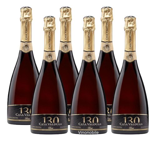 Kit 6 Espumantes Casa Valduga 130 Anos Brut 750mlCasa Valduga adega Casa Valduga 750 ml pacote x 6 u