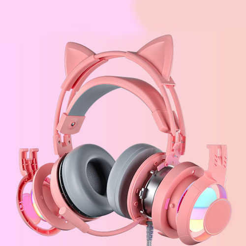 Fone De Ouvido Feminino Para Jogos E Microfone De Redução De