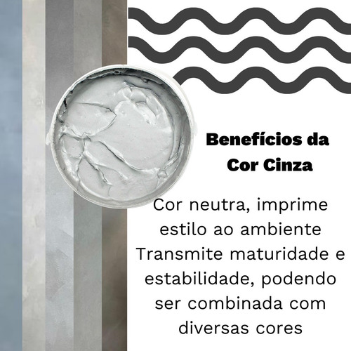 Imagem 6 de 10 de Decor Colors Cimento Queimado Perolizado 3,2 Kg Prata Nobre