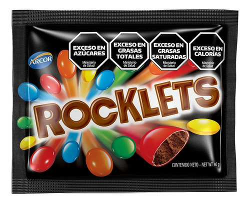 Chocolate Confitado - Rocklets, Arcor Pack 2 Unidades