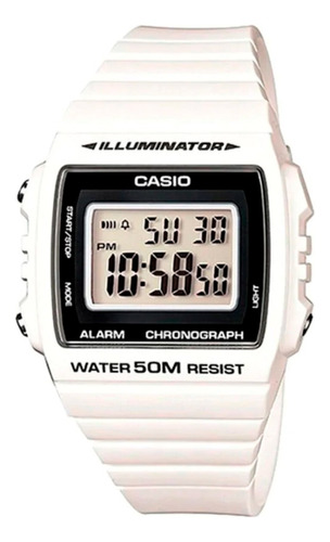 Reloj Casio Hombre Sumergible Cronómetro W-215h-7a Garantía 