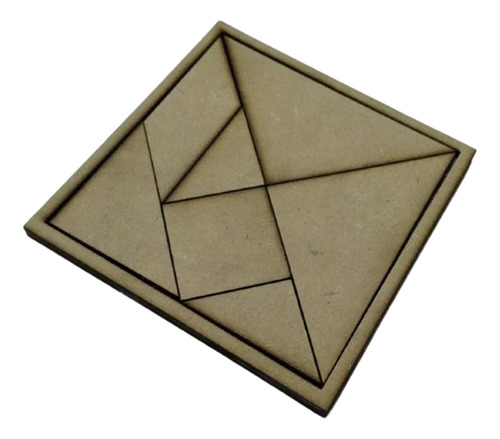 Tangram Juego Didáctico (35 Unidades) - Fibrofácil Con Base