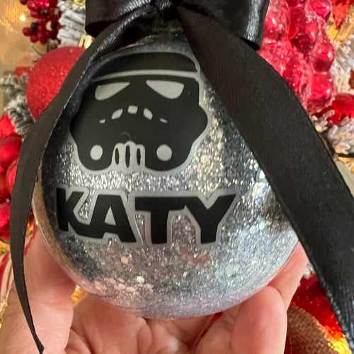 Esfera De Navidad Personalizada Star Wars 8cms