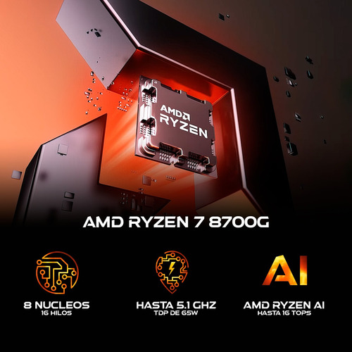 Pc Gamer Amd Ryzen 8700g 32gb Ddr5 1tb Ssd Radeon 780m Wifi