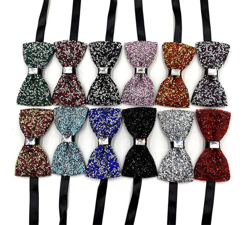 . (a) Corbata De Cristal Brillante Con Diamantes De