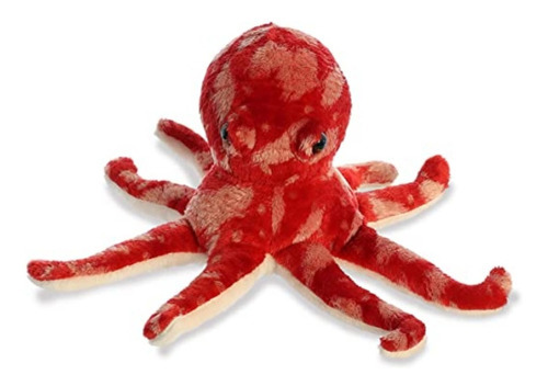 Peluche Aurora Mini Flopsie Pulpo Realista Molusco Rojo 