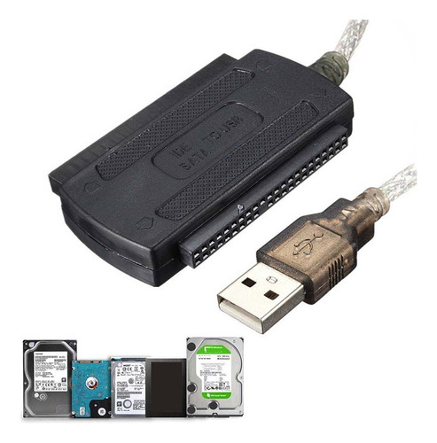 Cable Adaptador Usb 2.0 Macho A Ide Sata 2.5 3.5 H