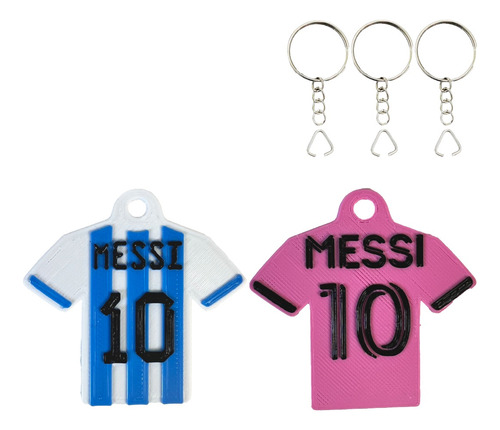 Llaveros Camiseta De Lionel Messi 10 -arg Miami- Souvenir 3d