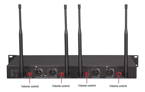 Gtd Audio 4x800 Canales Ajustables Uhf Diversity Wireless C