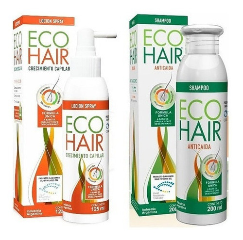 Imagen 1 de 9 de Ecohair Shampoo + Locion Crecimiento Cabello Ecohair