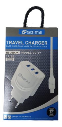 Cargador Para Smartphone Micro Usb 2.0 Y Adaptador De Usb