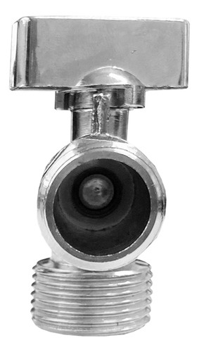 Torneira De Esfera P/ Maquina De Lavar Roupa 1/2 X 3/4 Flvx Acabamento Cromado Cor Prateado