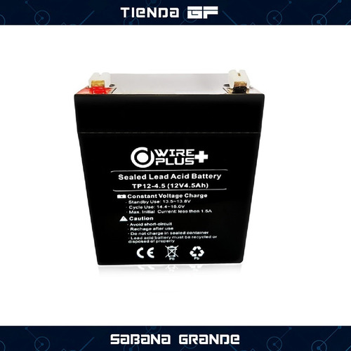 Imagen 2 de 4 de Batería 12v 4.5ah Para Ups Cerco Electrónico Wireplus
