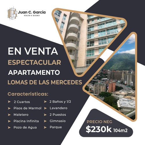 Apartamento En Venta Lomas De Las Mercedes Los Angeles #01-25111 A Estrenar 104m2