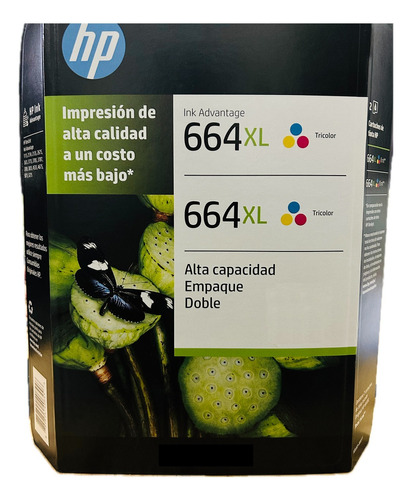 Combo 2 Cartuchos Tinta Hp 664xl Tricolor F6v30al Original