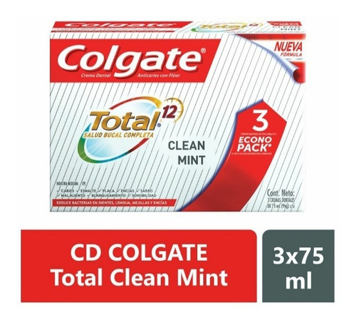 Crema Dental Colgate Total 12 Clean Mint - g a $141