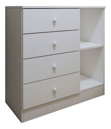 Cômoda Infantil Submarino 1 Porta 4 Gavetas Branco -