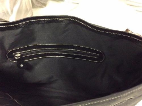 Imagen 5 de 5 de Portafolio Laptop Mod. Beijing 100% Piel Negro- Vanguardia