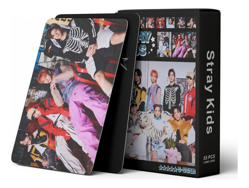 Stray Kids (55 Photocard + Sticker) Kit Pegatina + Lomocard